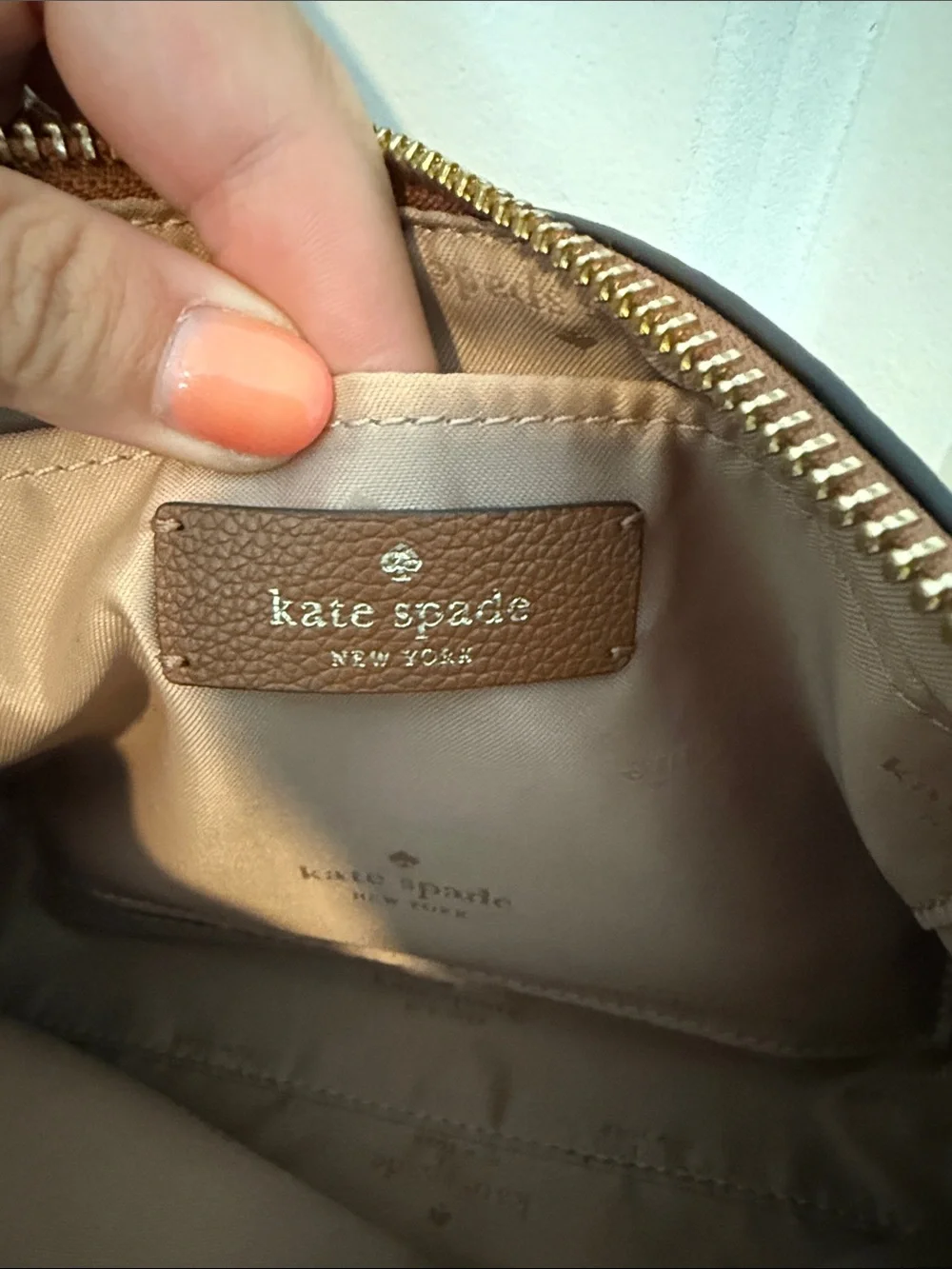 kate spade Brown Pebbled Leather Crossbody Bag